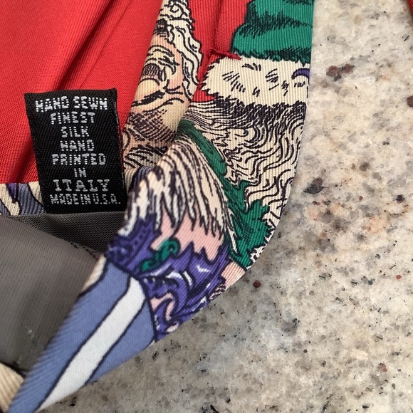 Silk Tie Santa Christmas by Robert Talbott for Nordstrom - Picture 6 of 7